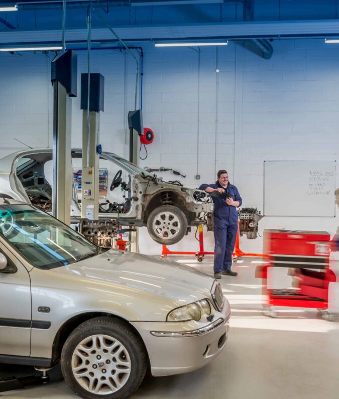 North Devon College motor vehicle garage