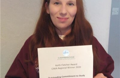 Tanya O'Connor Holding Her Award