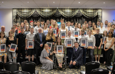 An image of the award winners of our North Devon College North Devon Student Awards